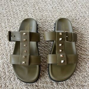 Valentino Green Studded Sandals